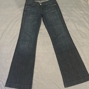 Seven For All Man Kind Dojo Jeans, dark wash, size 26, 34” inseam